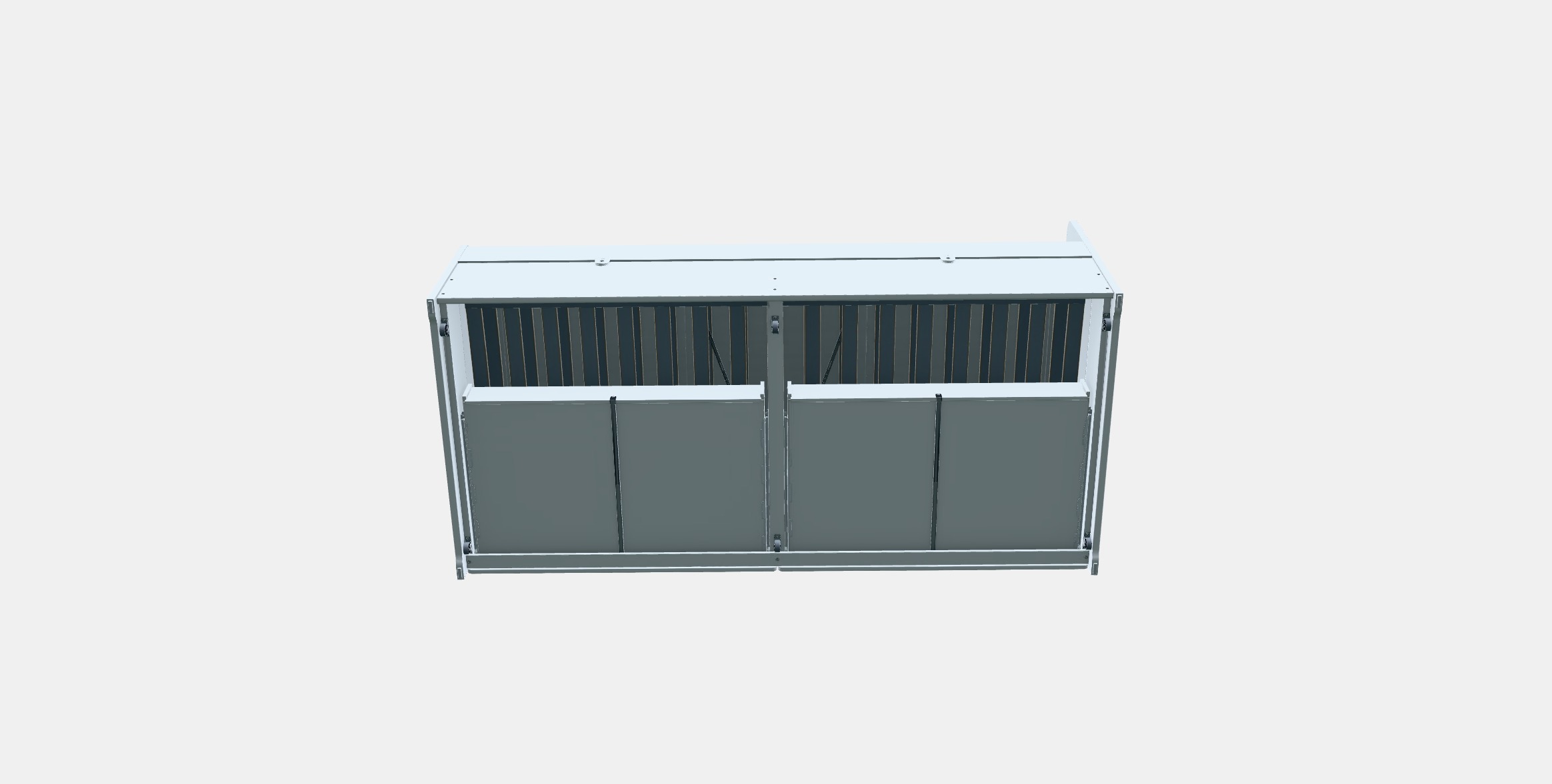 SLAKT Bed frame with underbed and storage 1 Low-poly 3D model_7