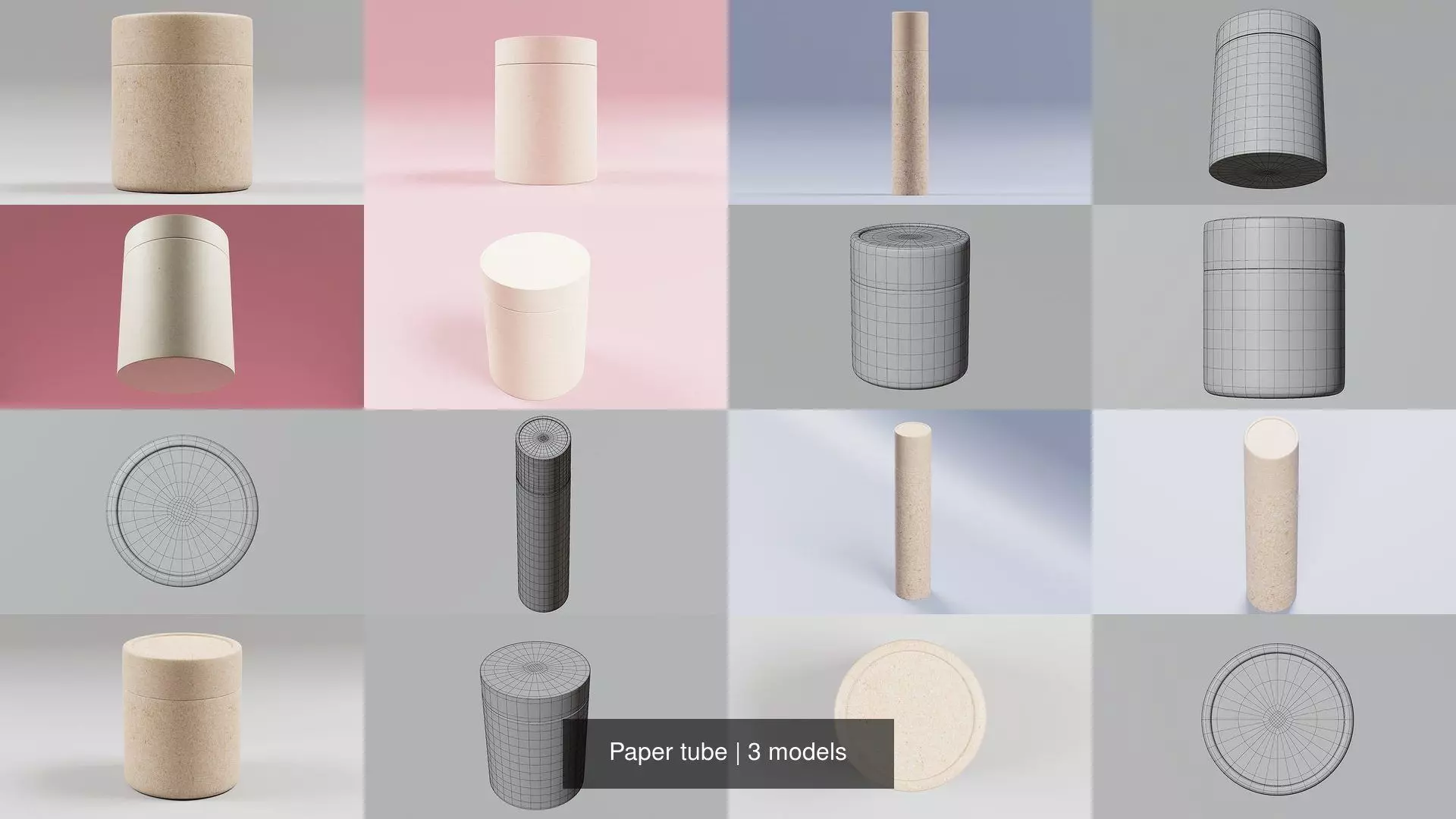 Paper tube 3D Model Collection_0