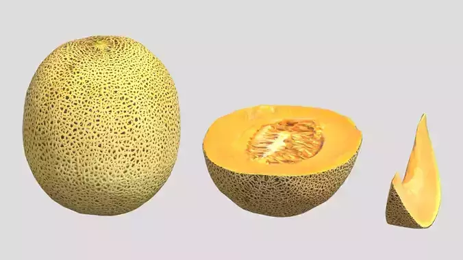 Melon 02 Low Poly Low-poly 3D model