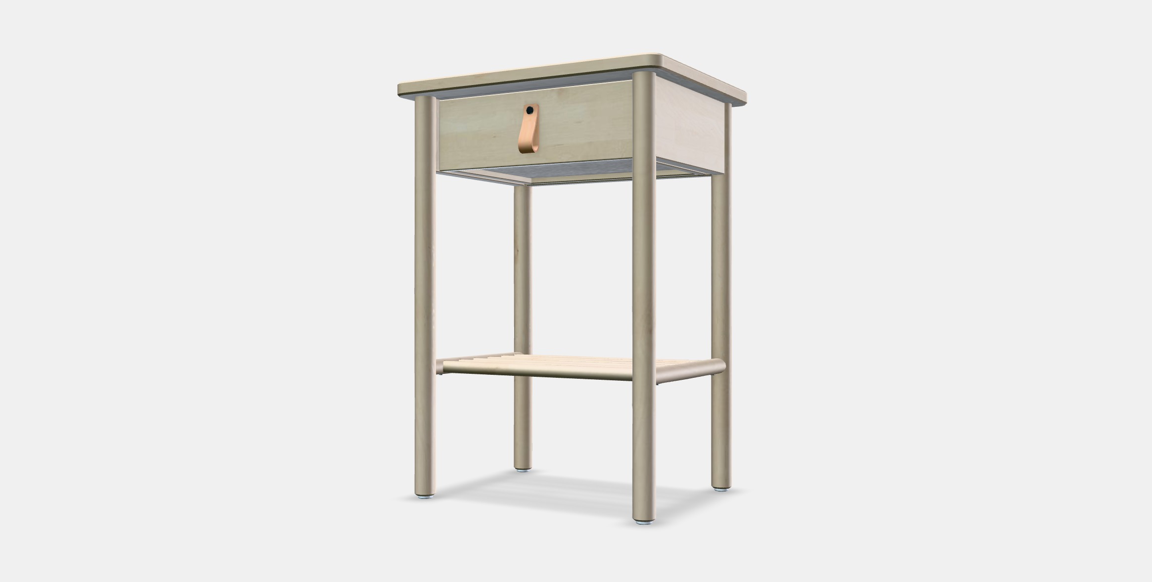 BJORKSNAS Bedside table Low-poly 3D model_12