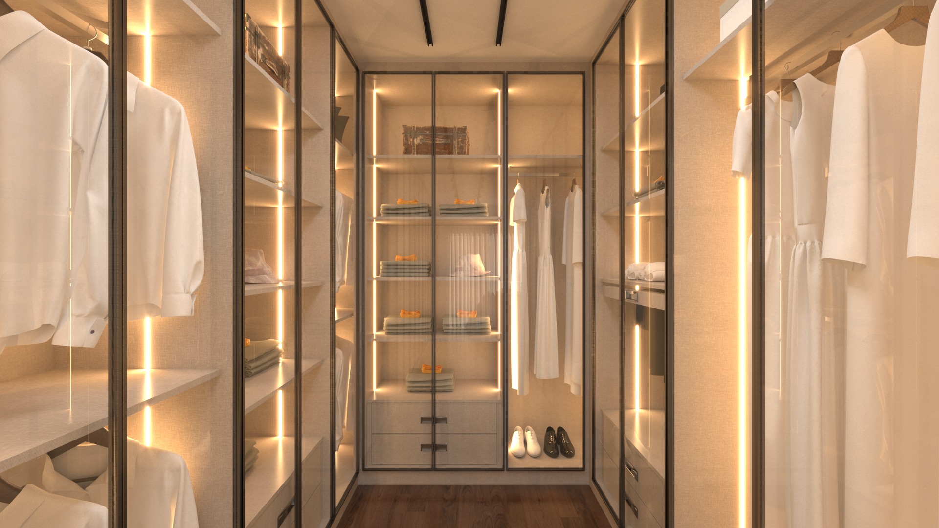 modern wardrobes 3D model 3D model_7