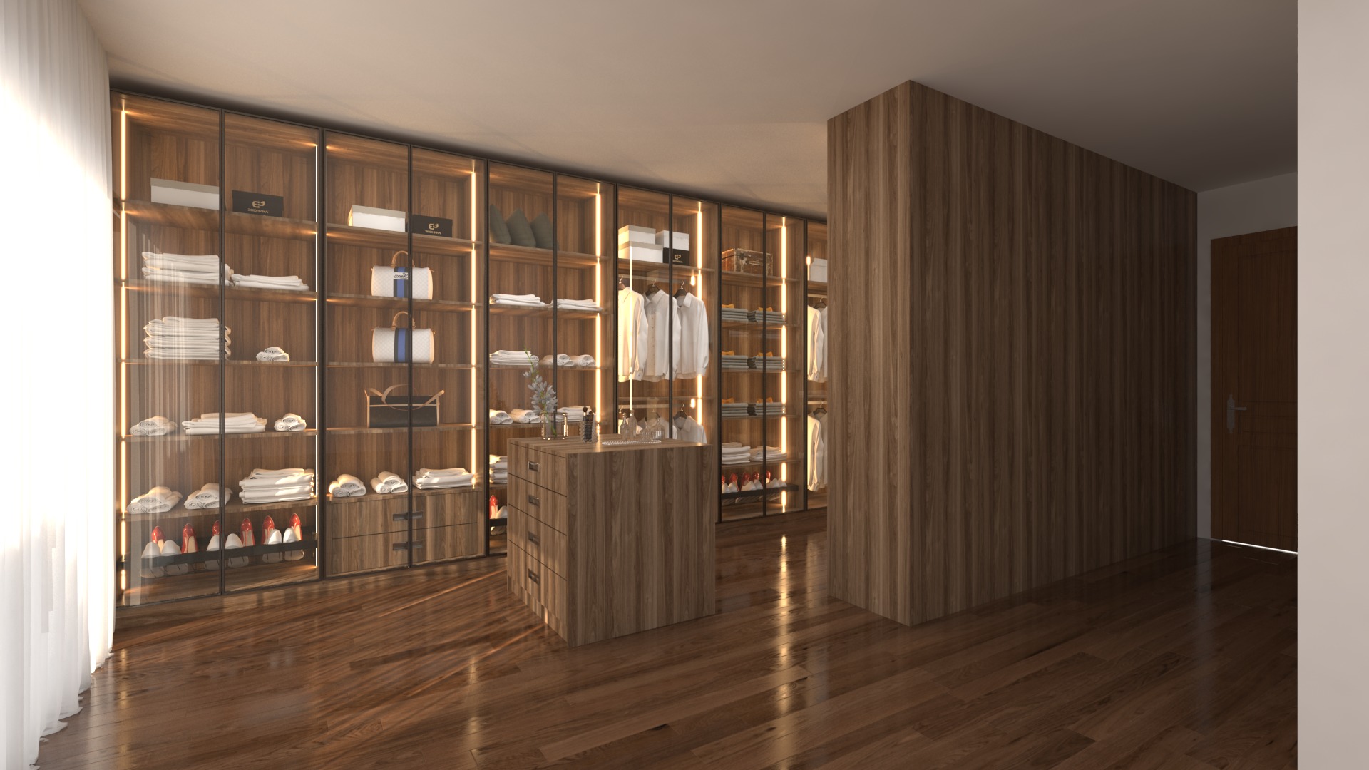 modern wardrobes 3D model 3D model_10