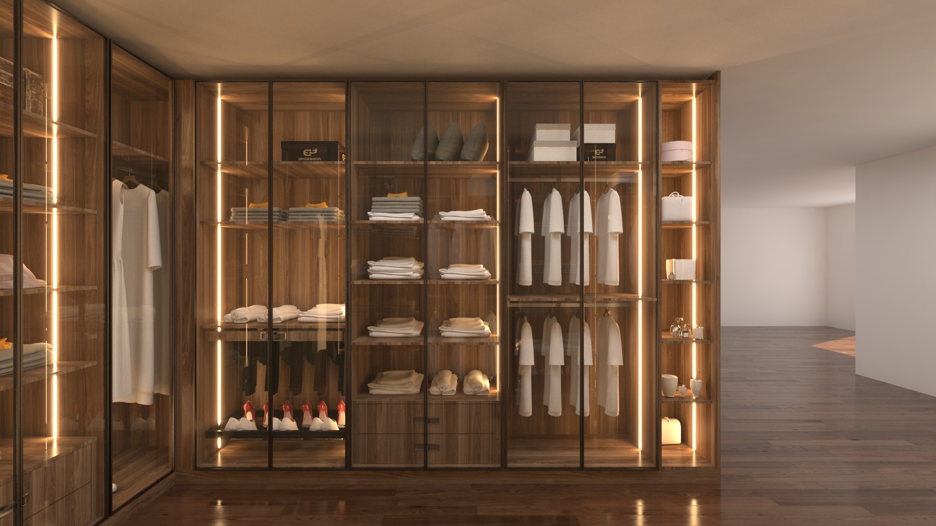modern wardrobes 3D model 3D model_8