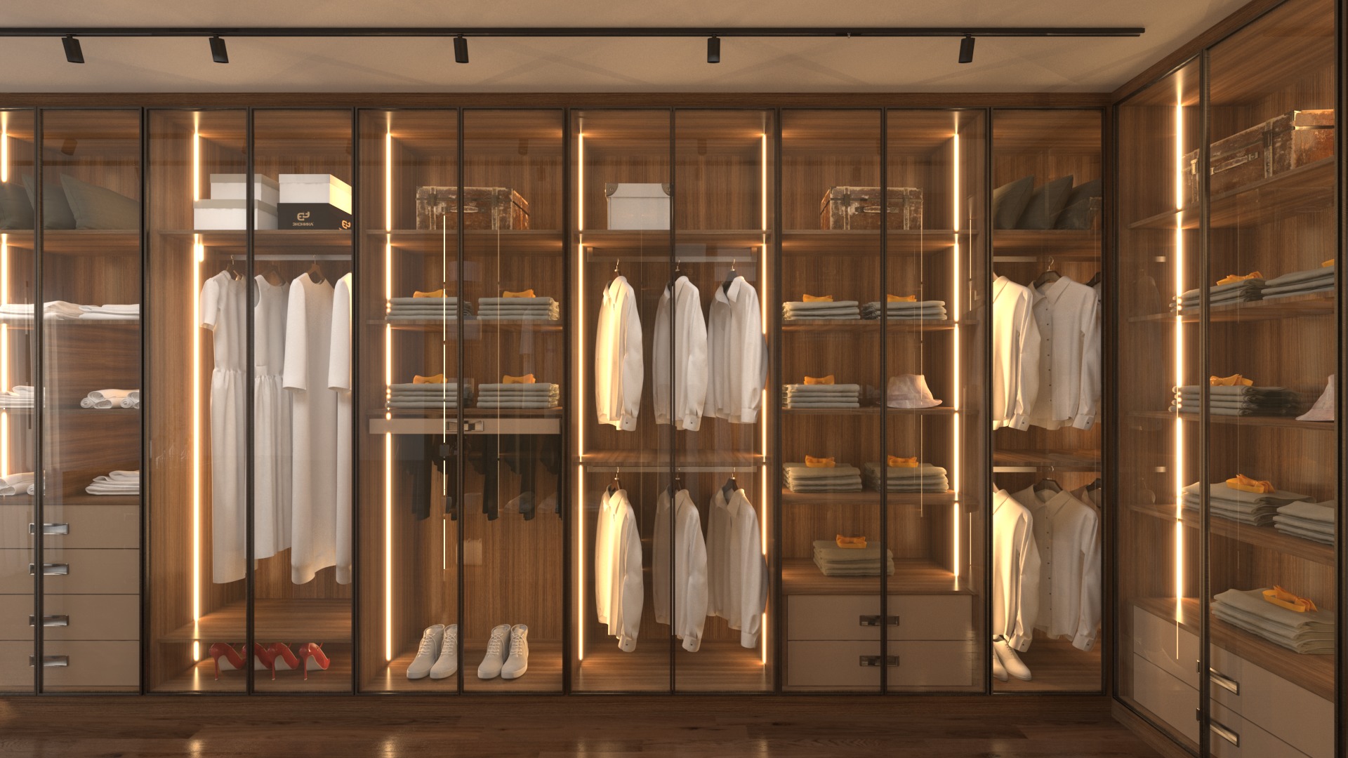modern wardrobes 3D model 3D model_9