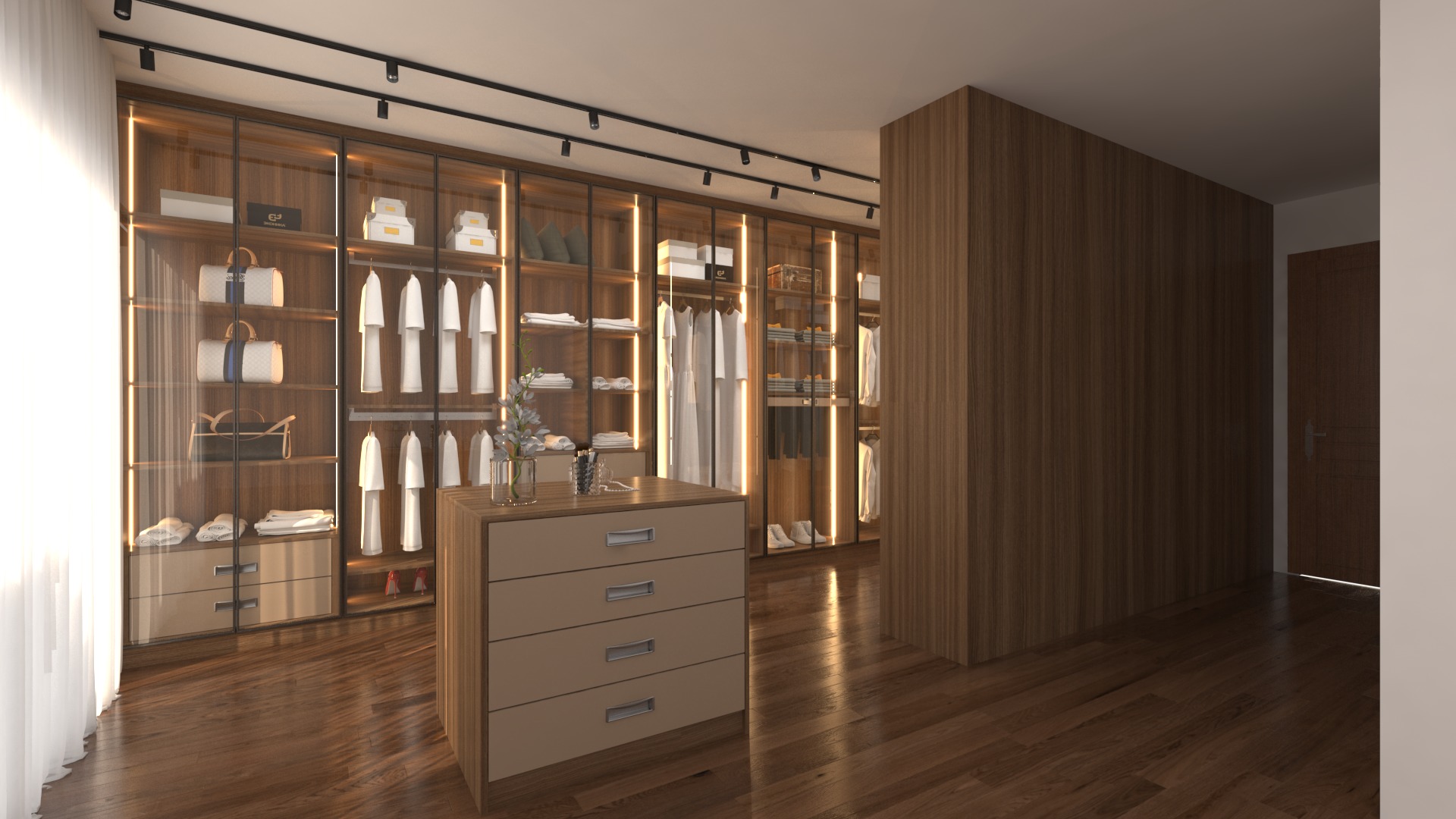 modern wardrobes 3D model 3D model_6
