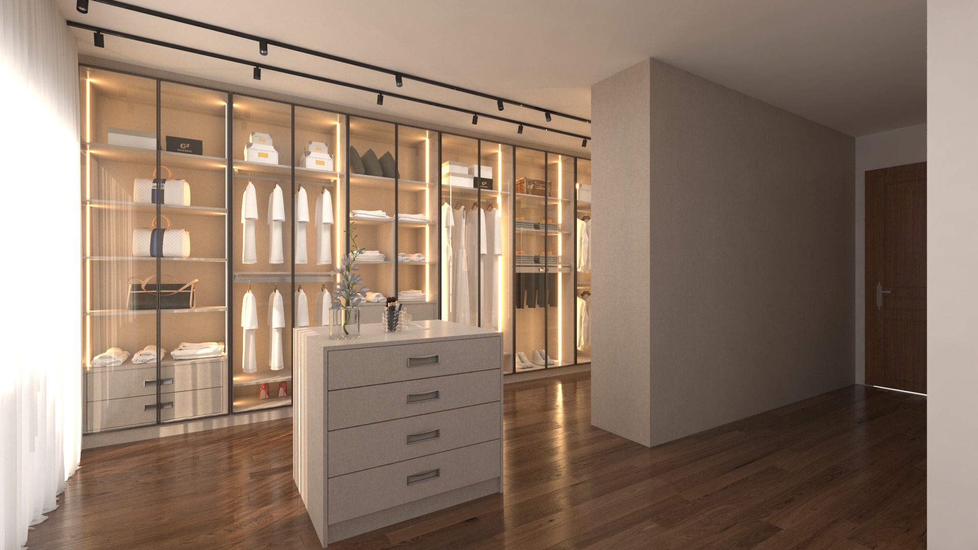 modern wardrobes 3D model 3D model_5