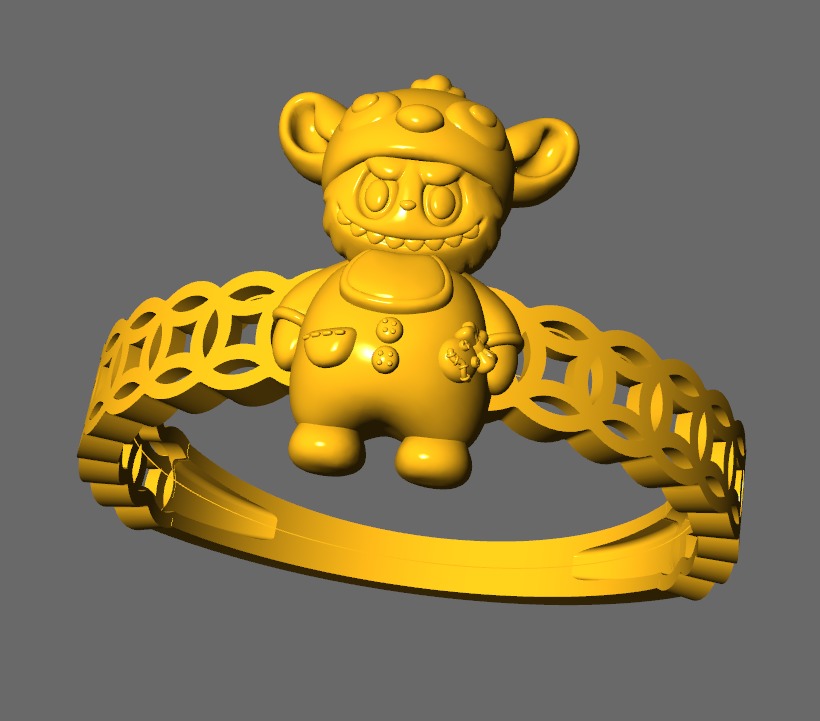  LABUBU COIN RINGS COMBO OF 18 CUTE 3D print model_9