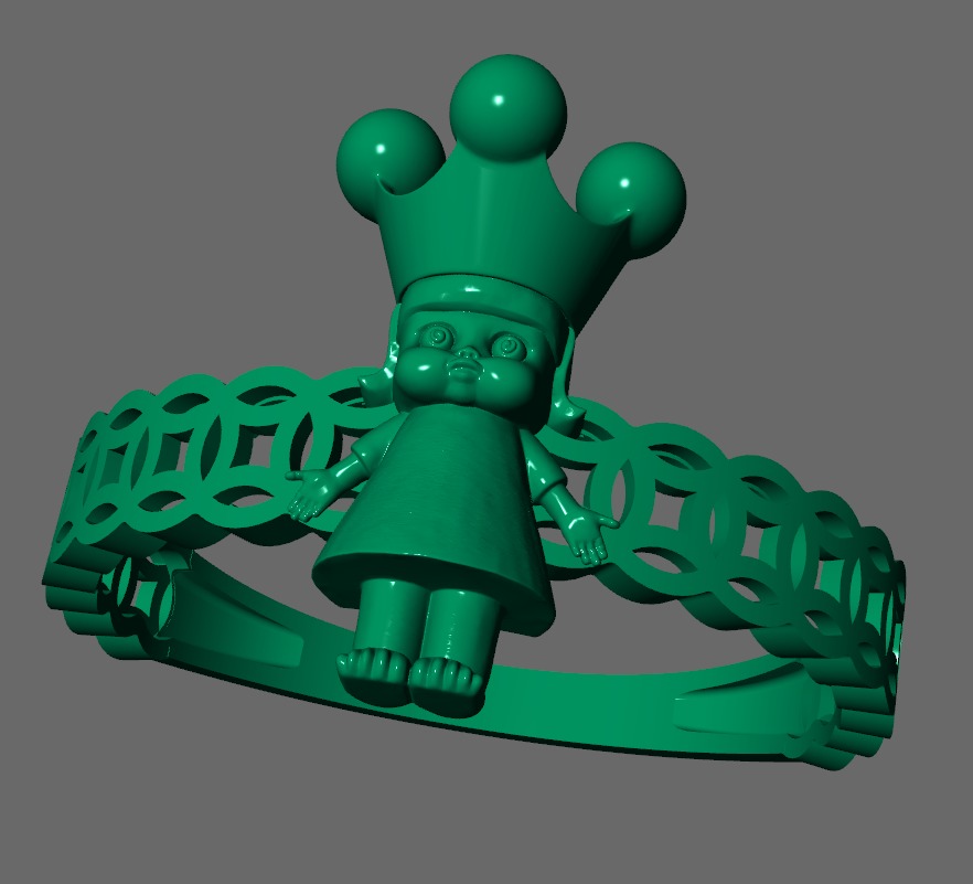  LABUBU COIN RINGS COMBO OF 18 CUTE 3D print model_16