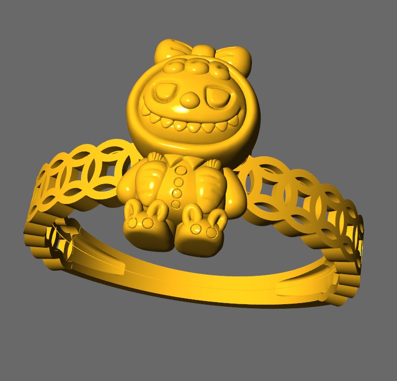  LABUBU COIN RINGS COMBO OF 18 CUTE 3D print model_5