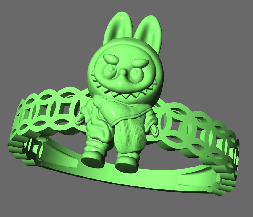  LABUBU COIN RINGS COMBO OF 18 CUTE 3D print model_17