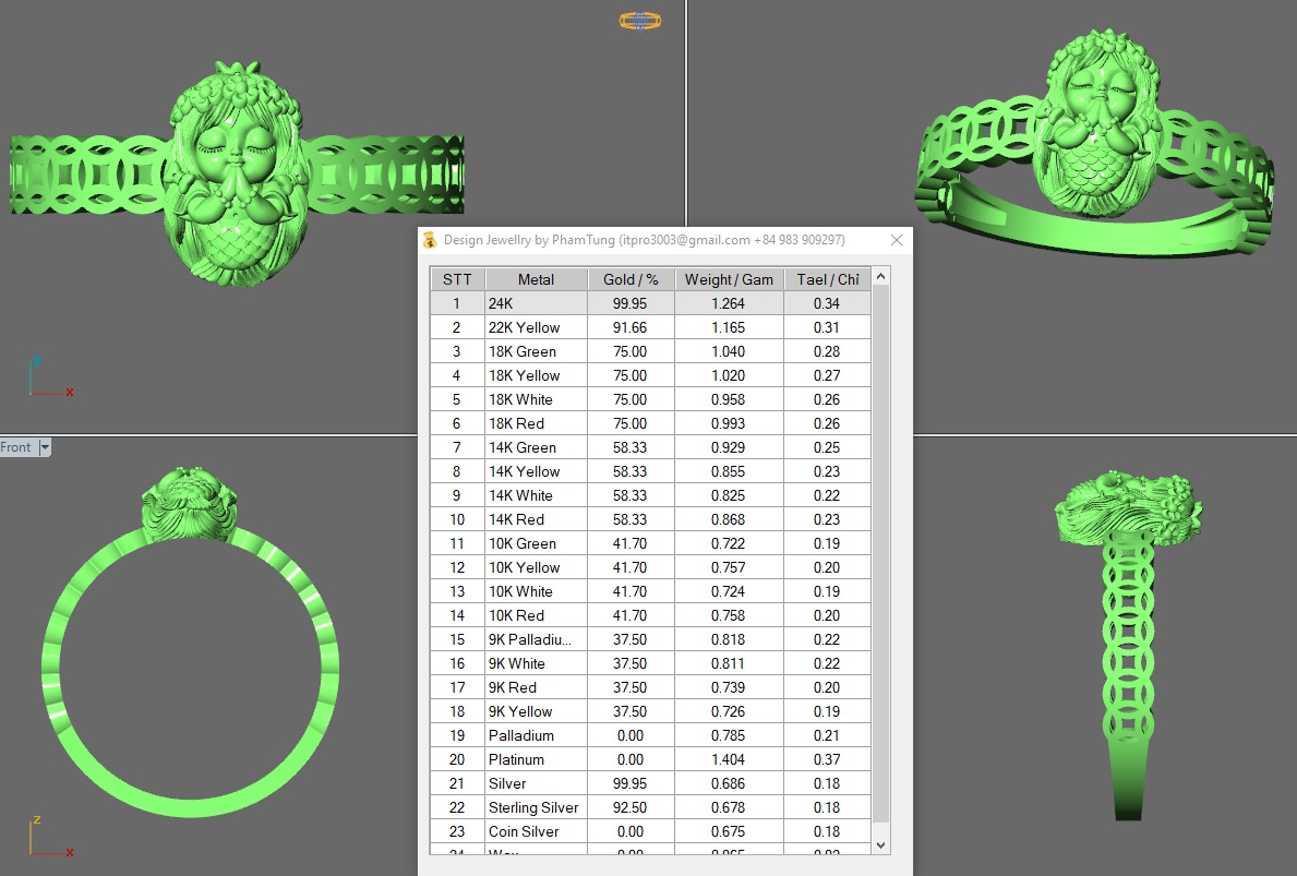 LABUBU COIN RINGS COMBO OF 18 CUTE 3D print model_26