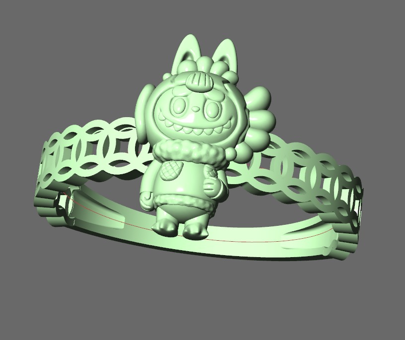  LABUBU COIN RINGS COMBO OF 18 CUTE 3D print model_6
