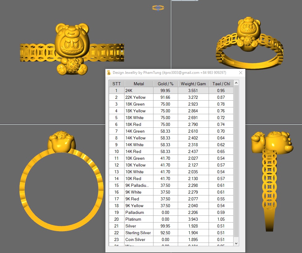  LABUBU COIN RINGS COMBO OF 18 CUTE 3D print model_25