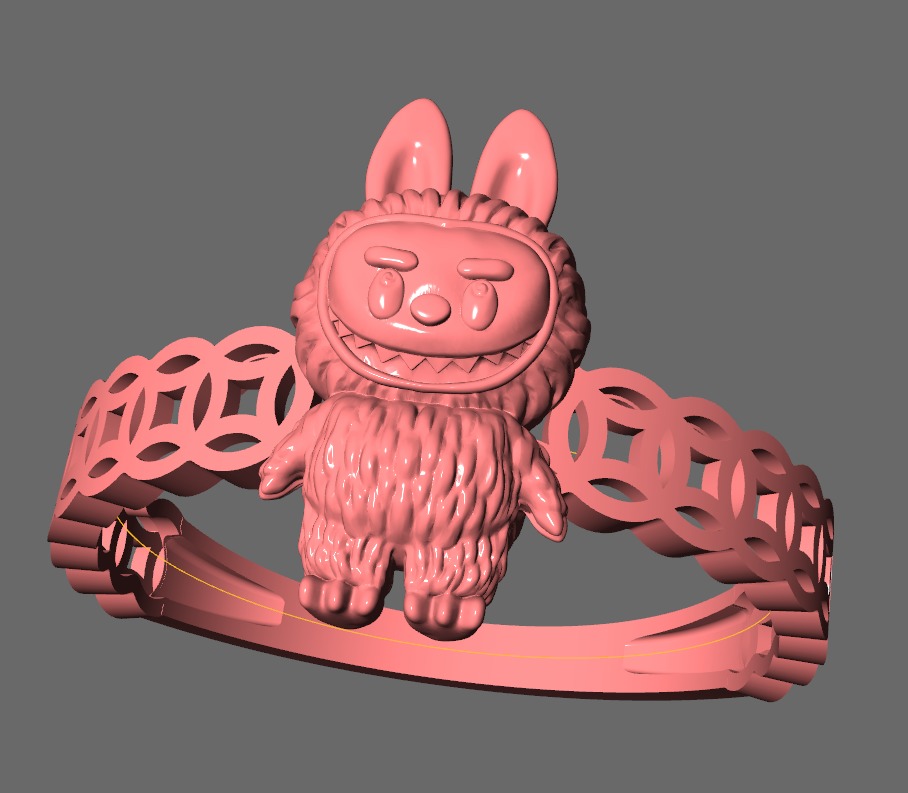  LABUBU COIN RINGS COMBO OF 18 CUTE 3D print model_13