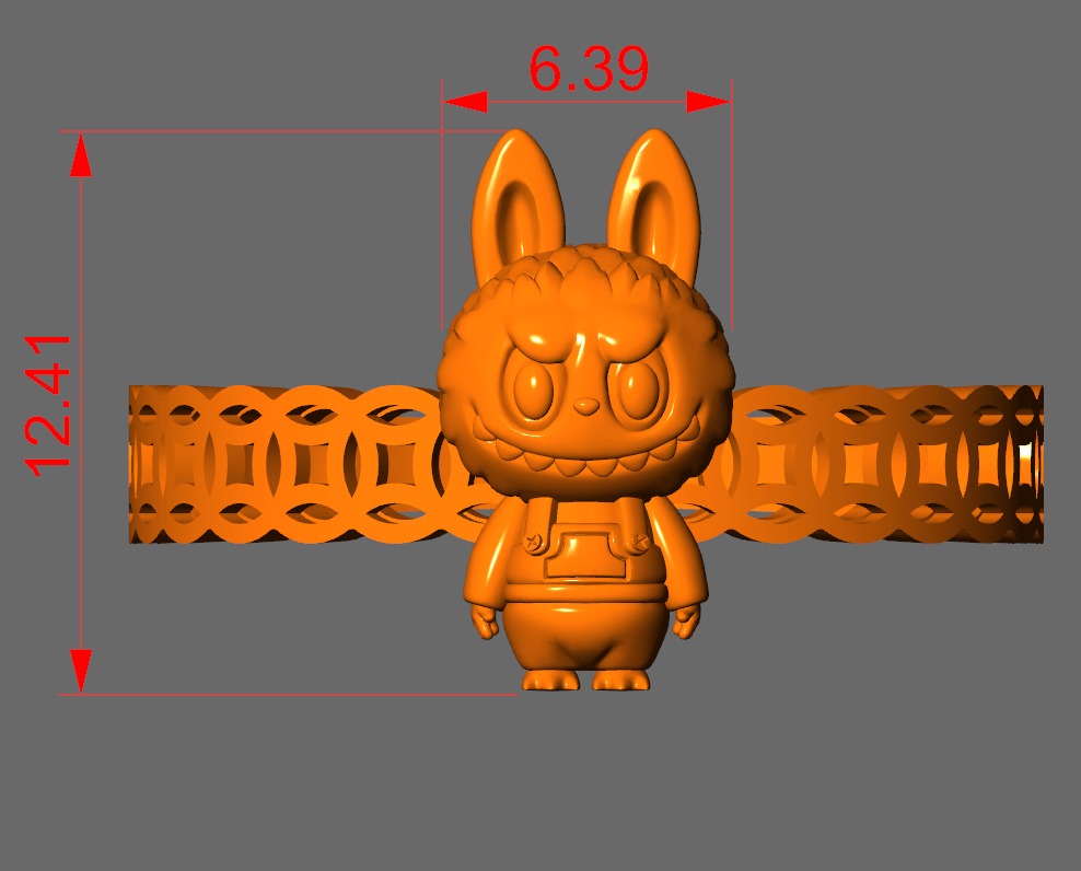  LABUBU COIN RINGS COMBO OF 18 CUTE 3D print model_22