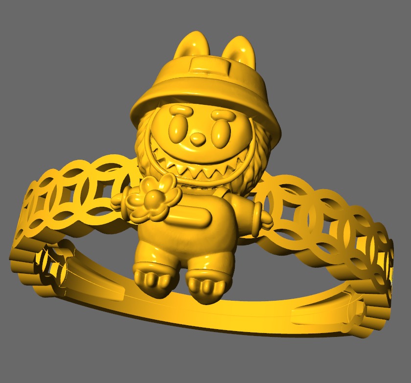 LABUBU COIN RINGS COMBO OF 18 CUTE 3D print model_8