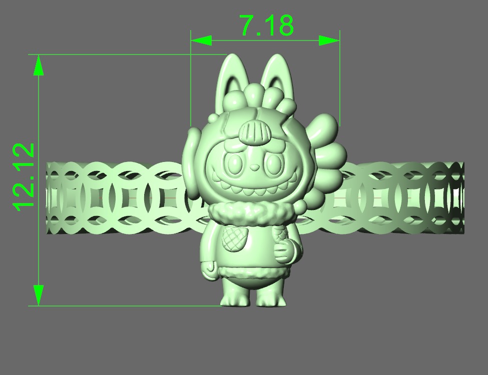  LABUBU COIN RINGS COMBO OF 18 CUTE 3D print model_7