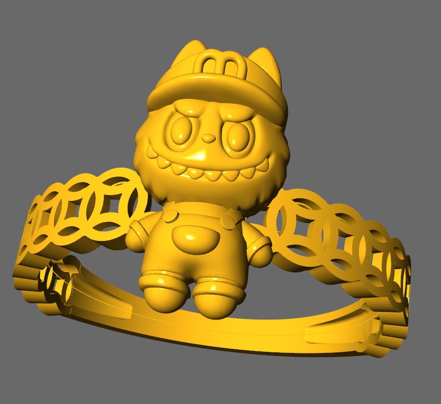  LABUBU COIN RINGS COMBO OF 18 CUTE 3D print model_12