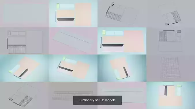 Stationary set 3D Model Collection