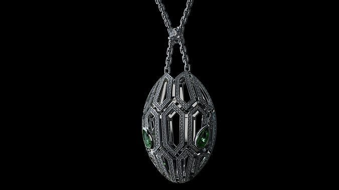 Serpenti Pendant Bvlgari 3D print model