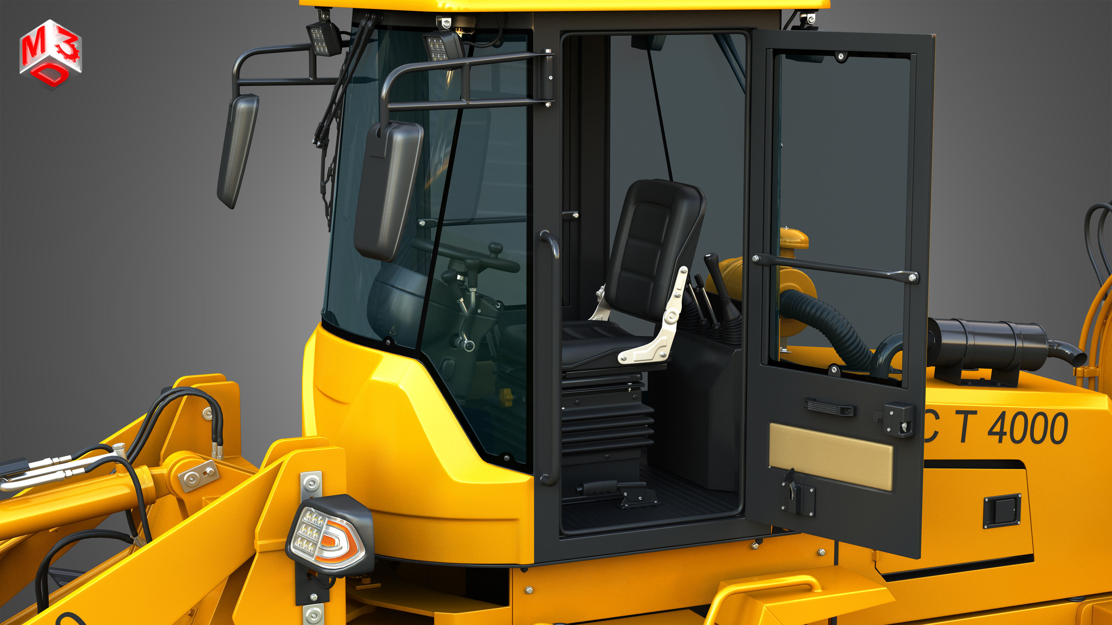 CLC T4000 Articulated Backhoe Loader Tracto Pelle 3D model_26