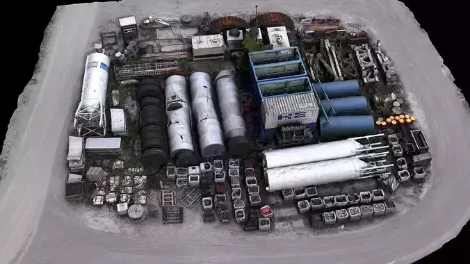 construction-site storage machinery stuff terrain photogrammetry