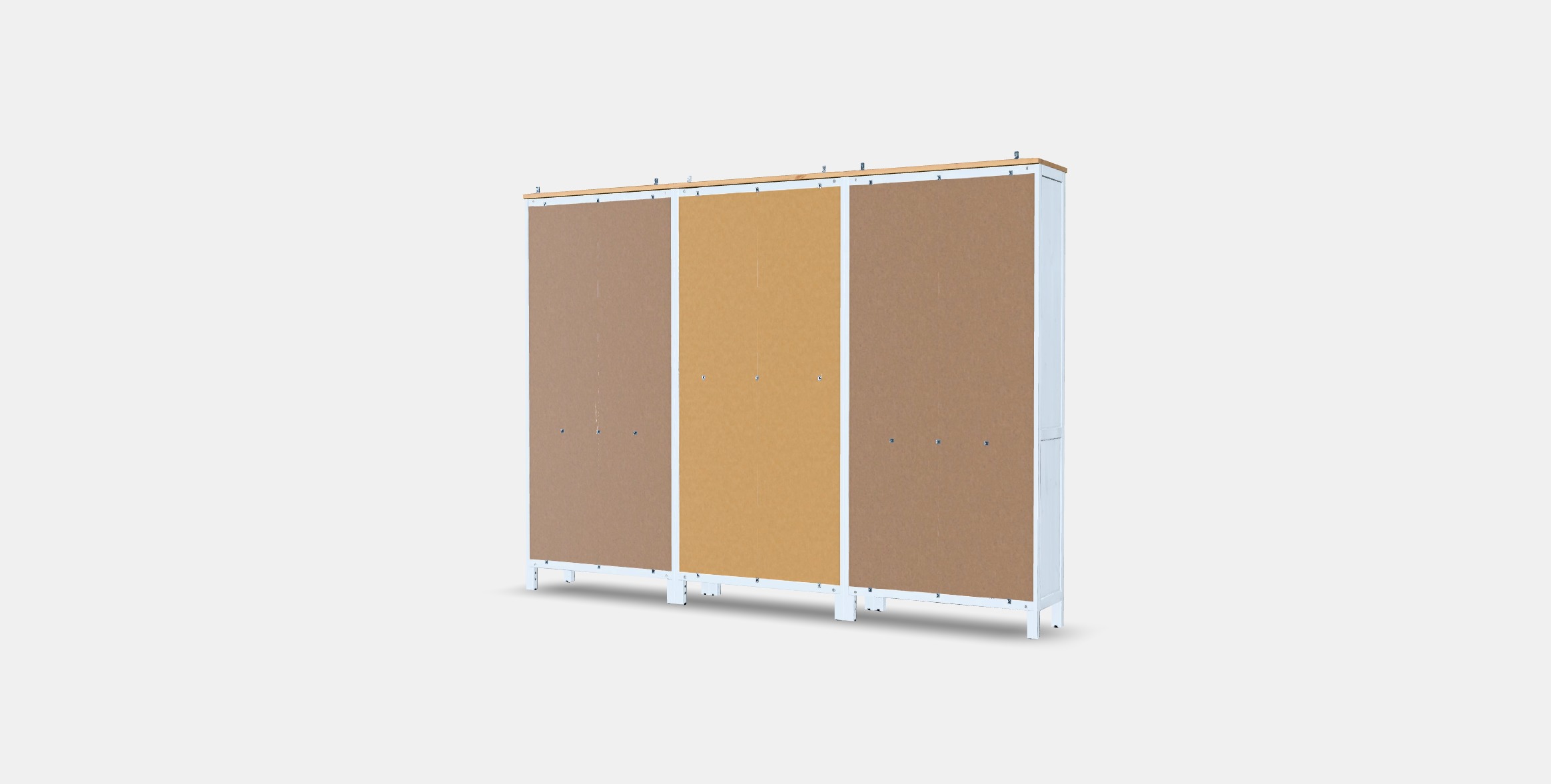 HEMNES Storage combination w doors-drawers Low-poly 3D model_7