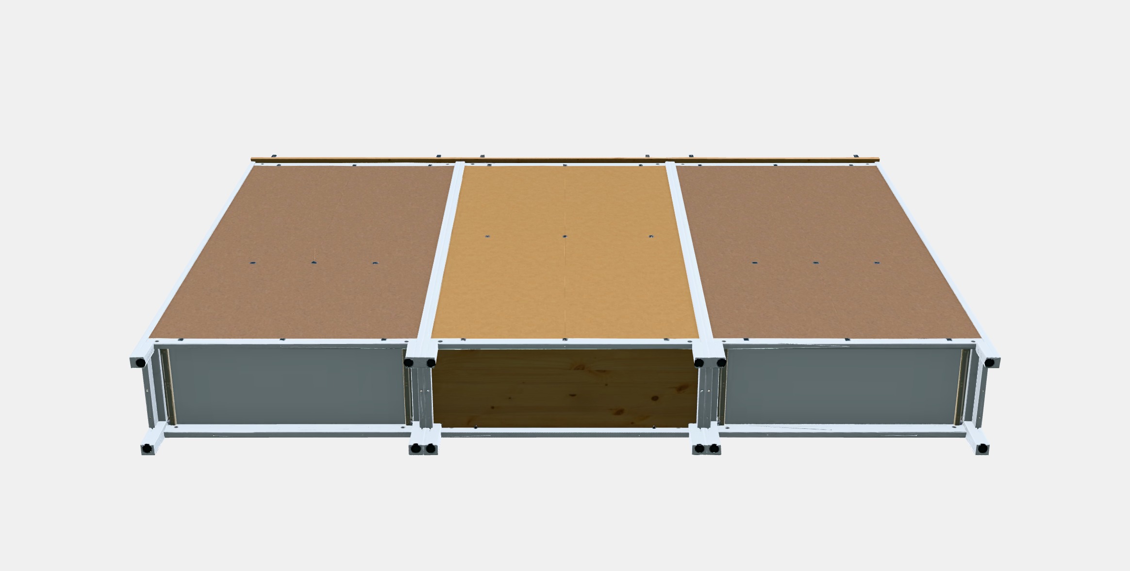 HEMNES Storage combination w doors-drawers Low-poly 3D model_8
