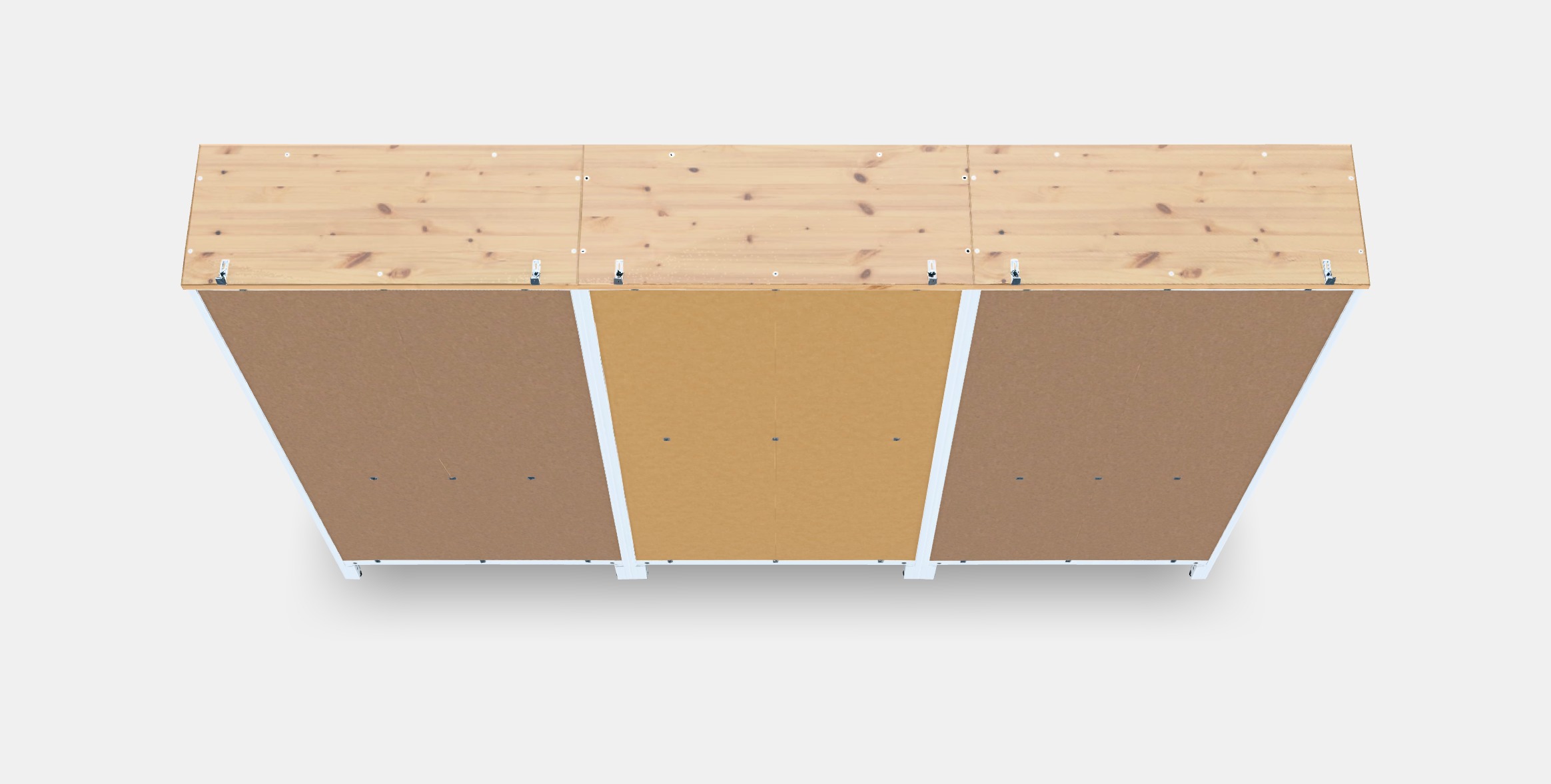 HEMNES Storage combination w doors-drawers Low-poly 3D model_3