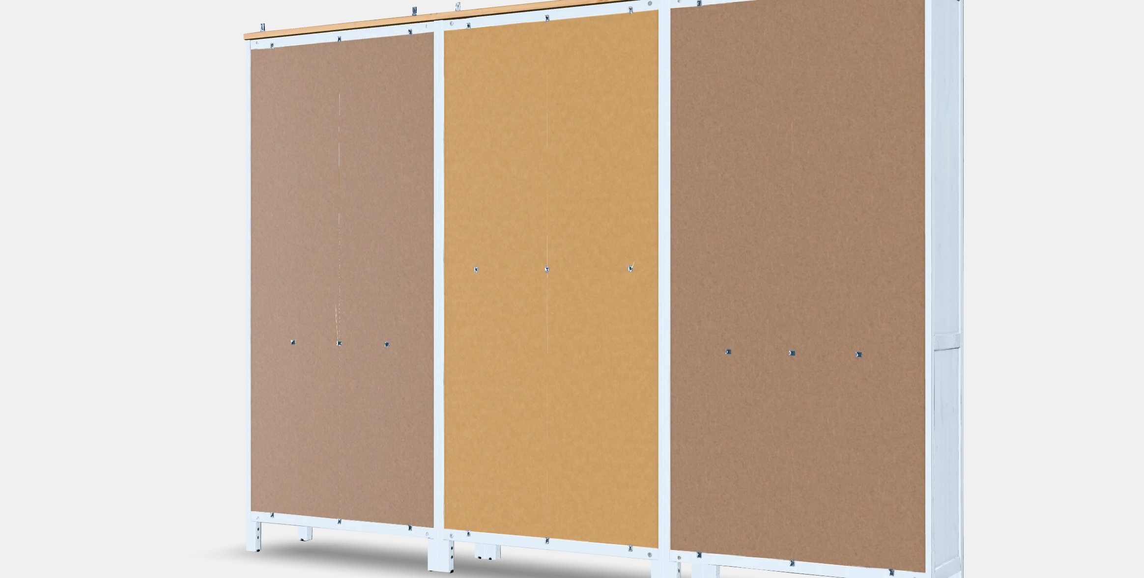 HEMNES Storage combination w doors-drawers Low-poly 3D model_4