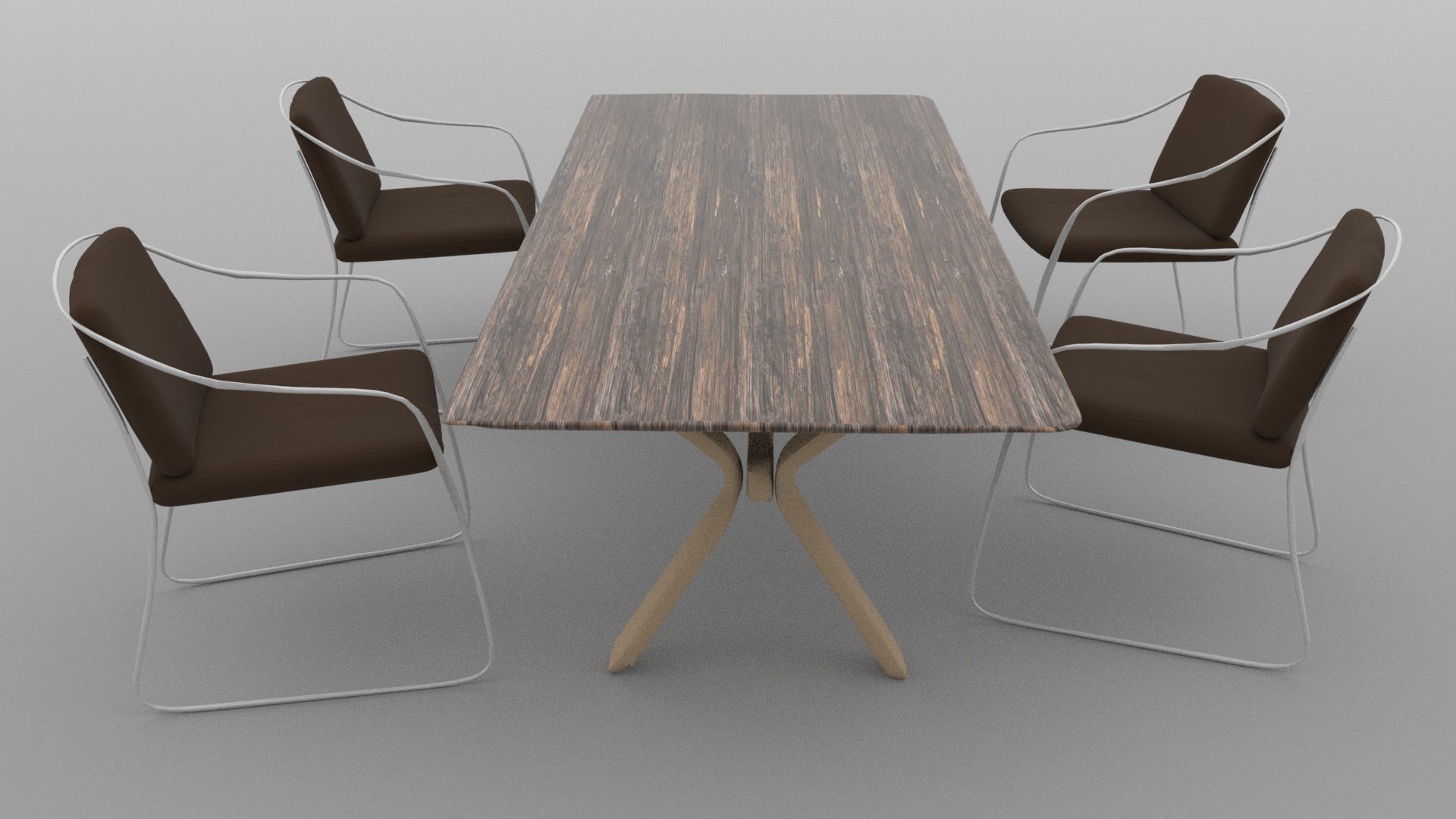  laos Rustic Table 3D model_3