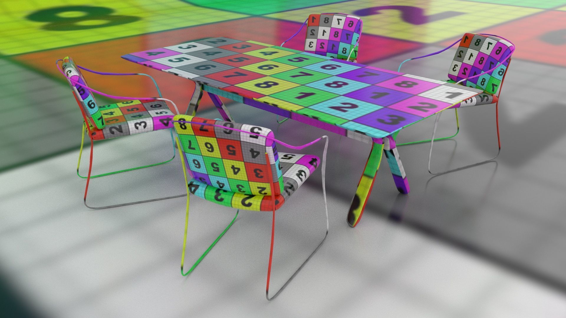  laos Rustic Table 3D model_11