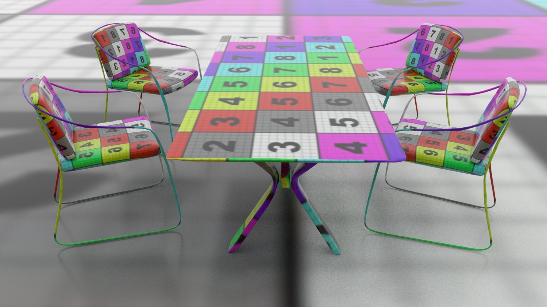  laos Rustic Table 3D model_13