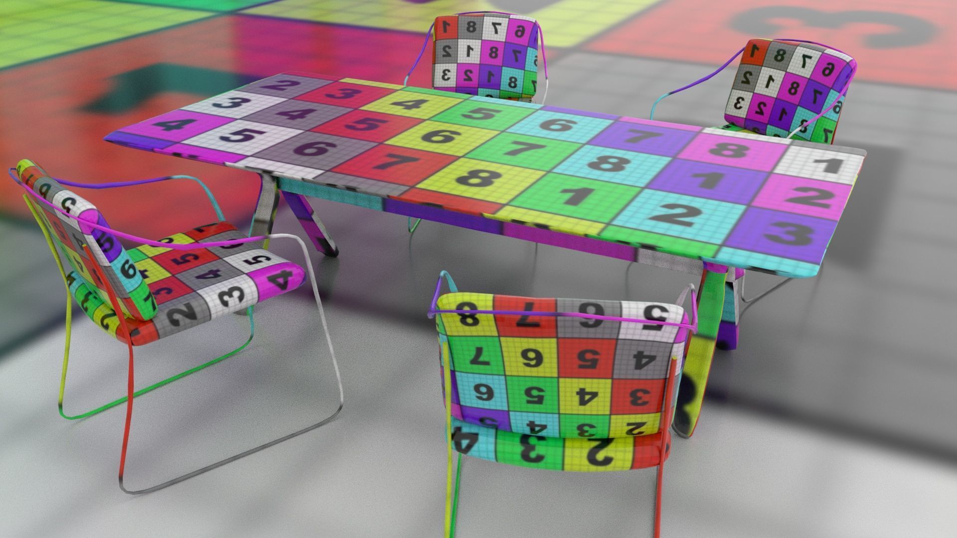  laos Rustic Table 3D model_14