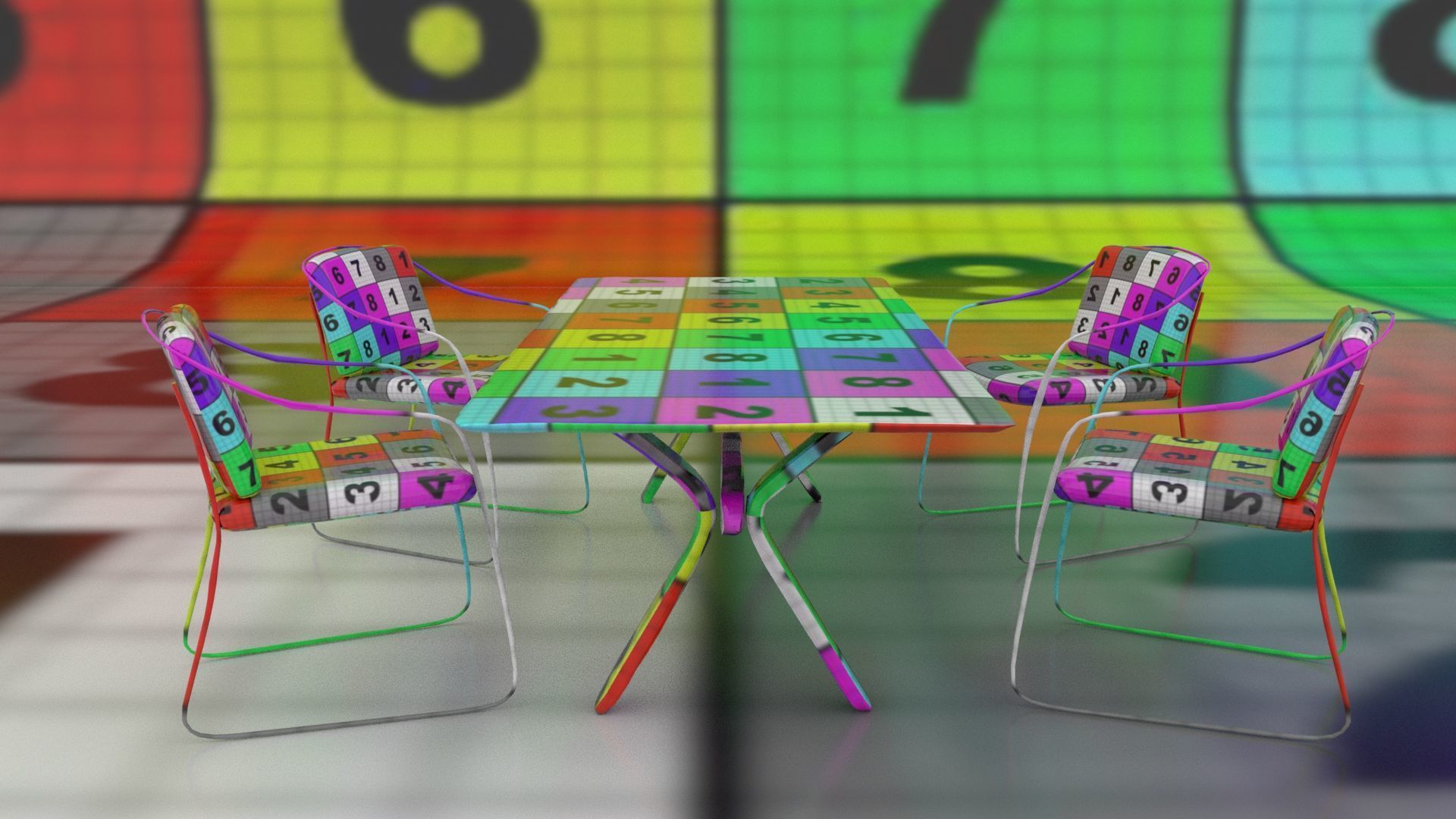  laos Rustic Table 3D model_10