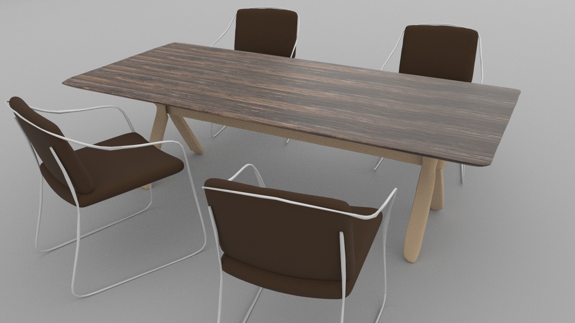  laos Rustic Table 3D model_4