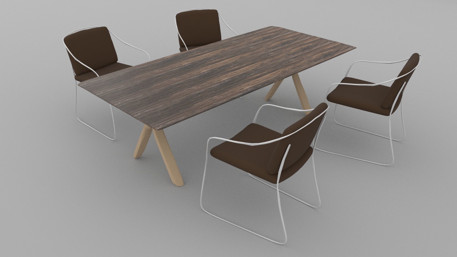  laos Rustic Table 3D model_2