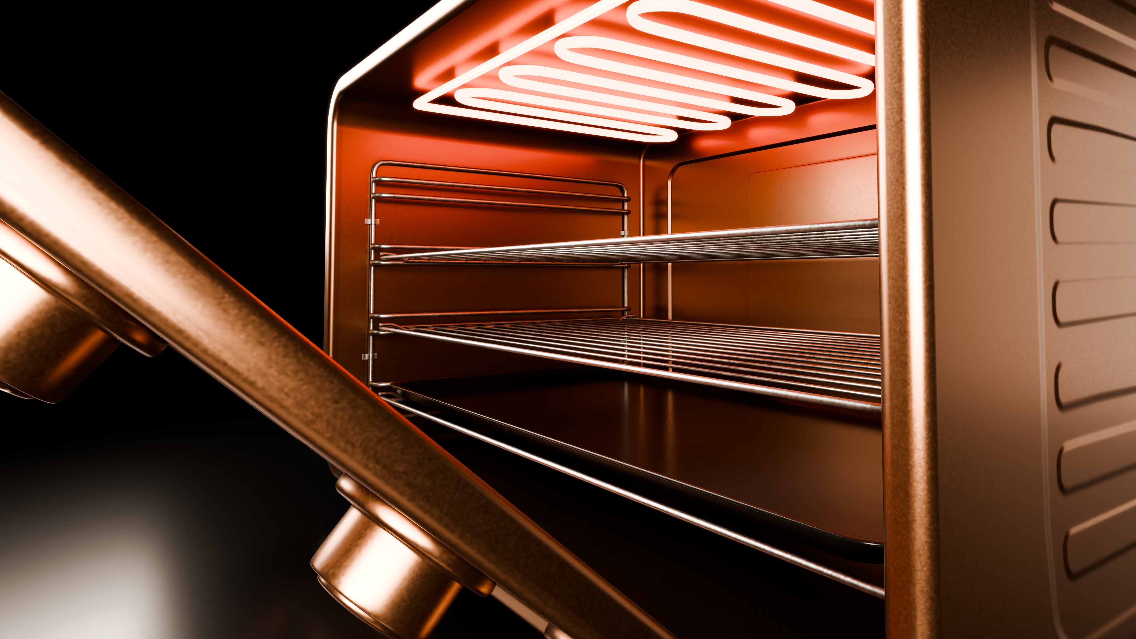 Toaster Oven Low-poly 3D model_4