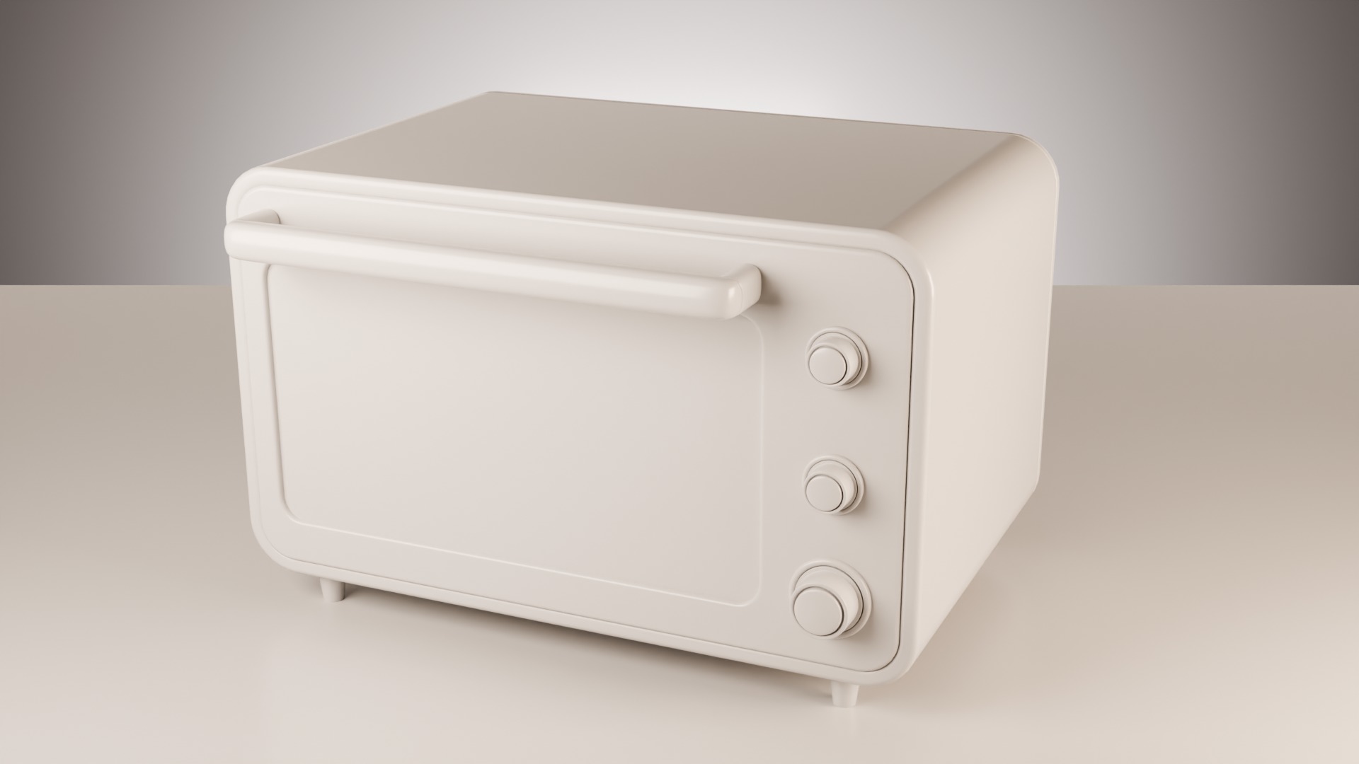 Toaster Oven Low-poly 3D model_7