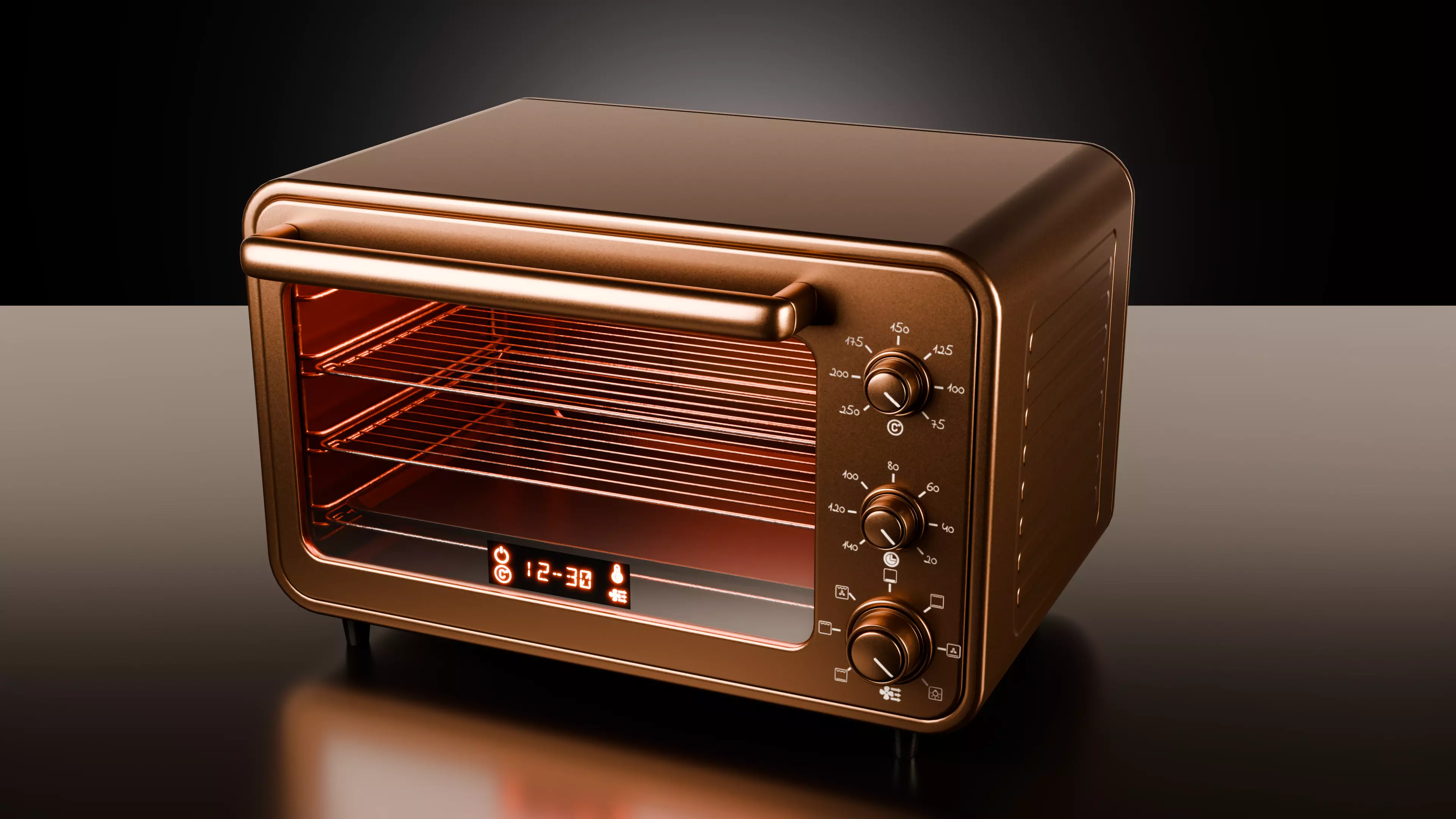 Toaster Oven Low-poly 3D model_0