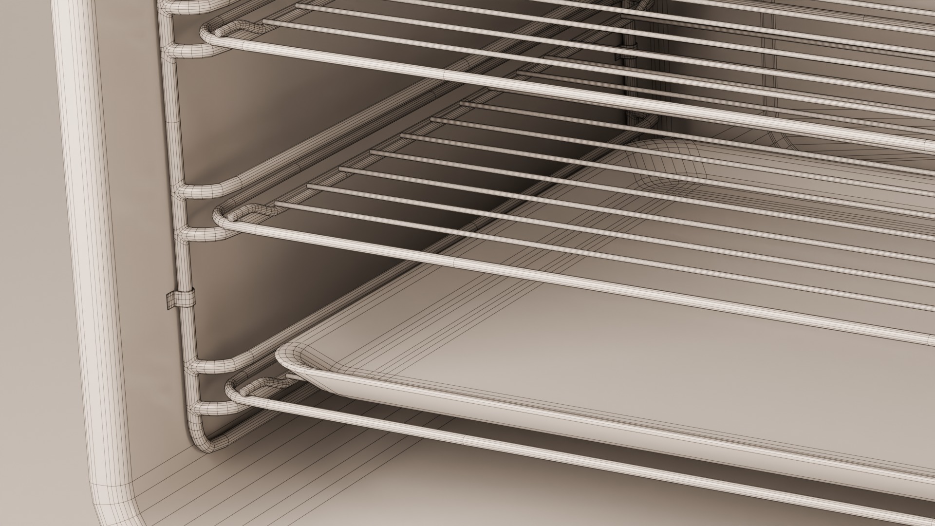 Toaster Oven Low-poly 3D model_10