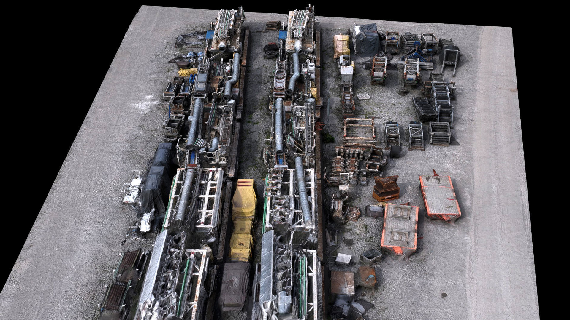 construction-site machinery scrapyard terrain photogrammetry Low-poly 3D model_4