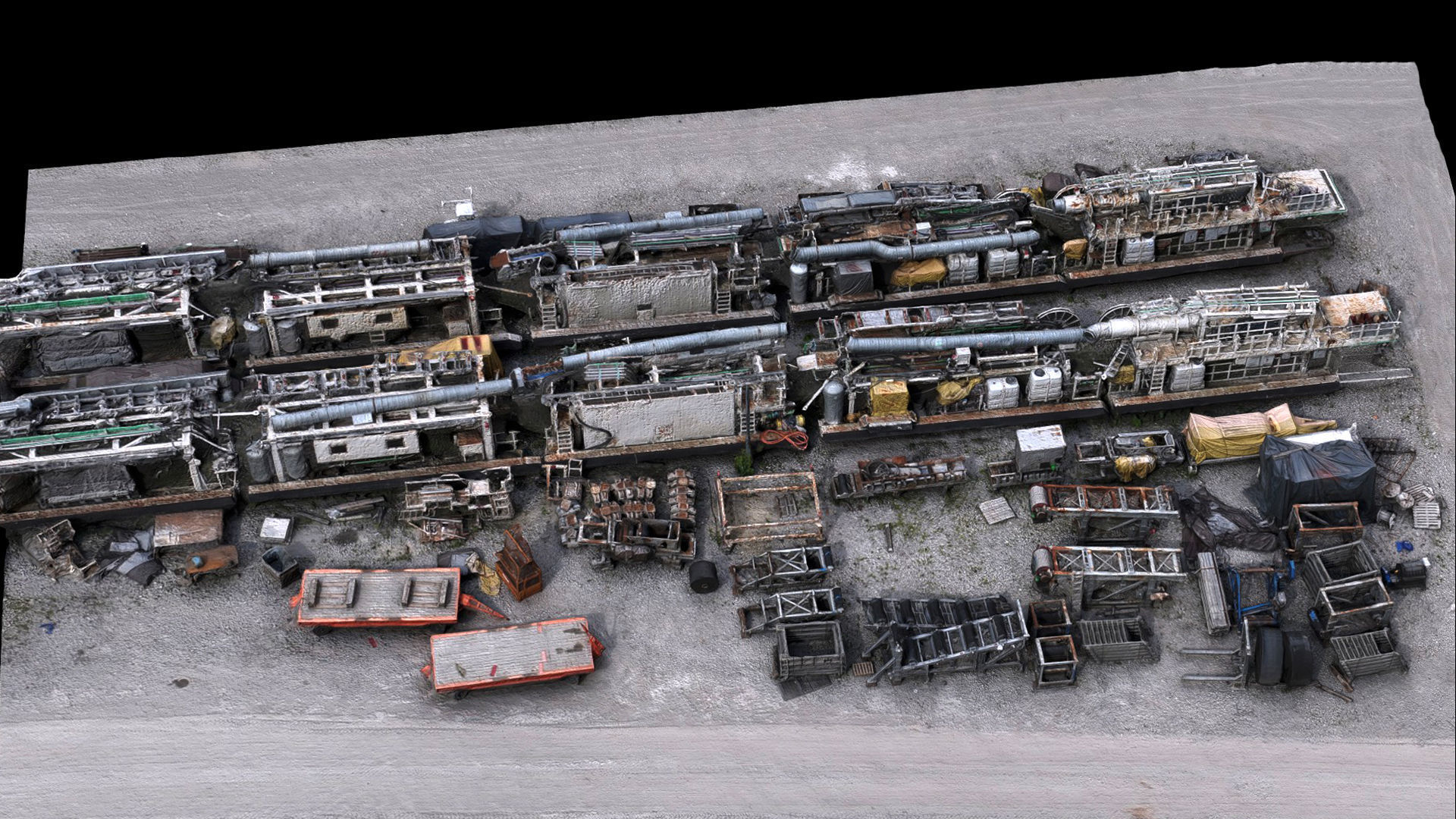 construction-site machinery scrapyard terrain photogrammetry Low-poly 3D model_1