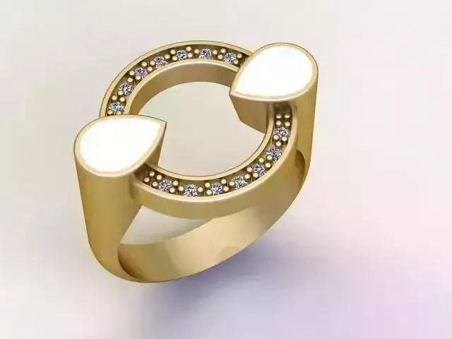  Exclusive 3D Design Enamel ring in Gold and Silver