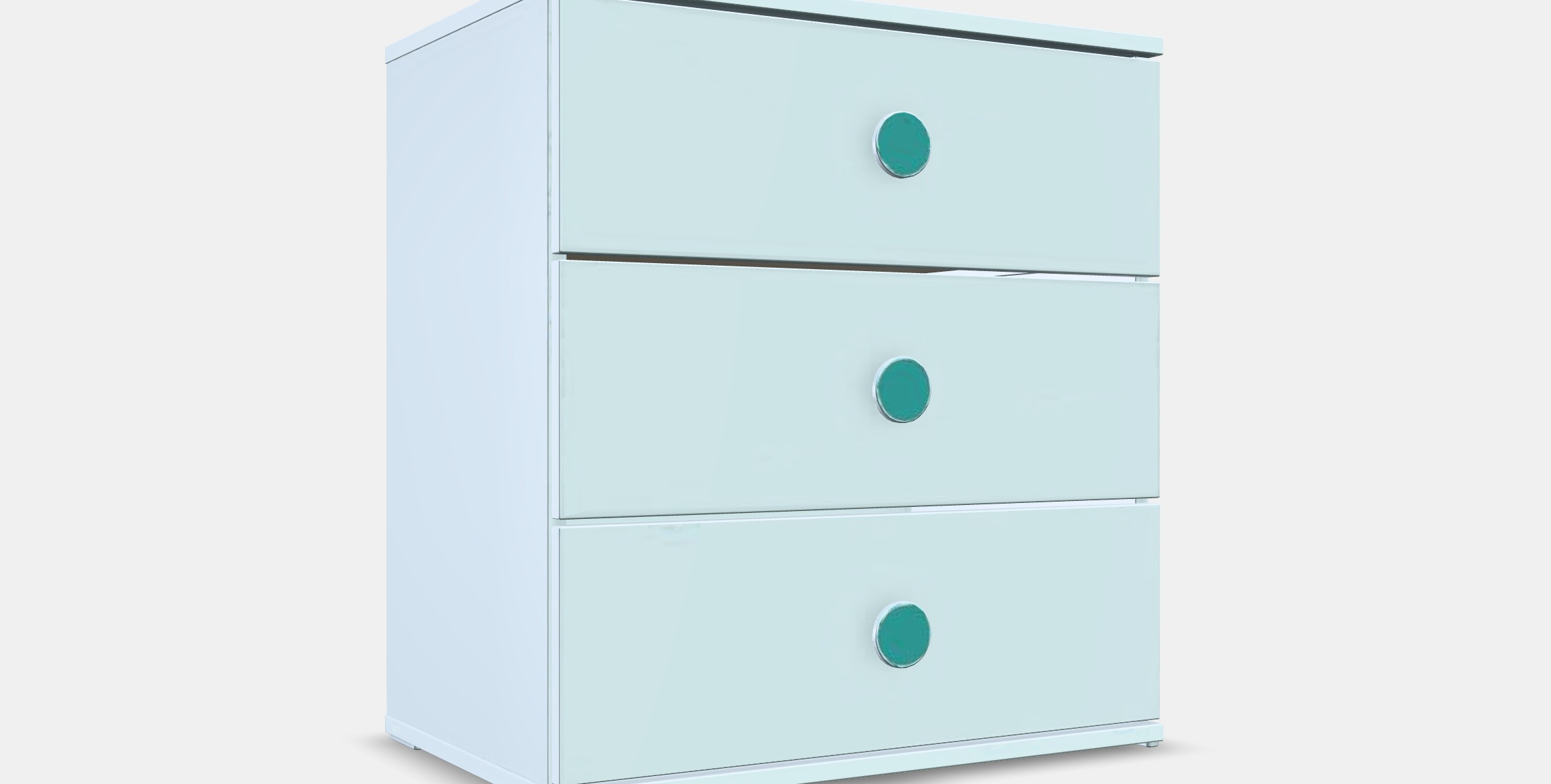 GODISHUS Chest of 3 drawers Low-poly 3D model_9