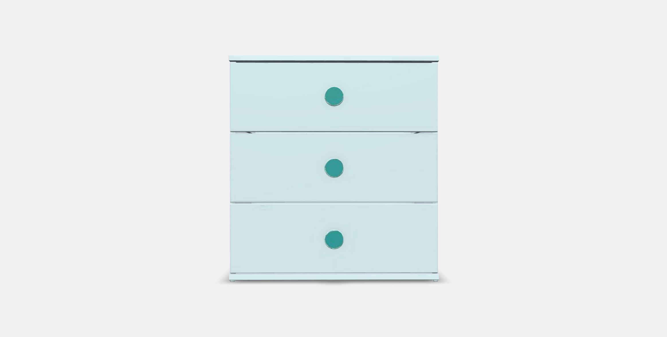 GODISHUS Chest of 3 drawers Low-poly 3D model_10