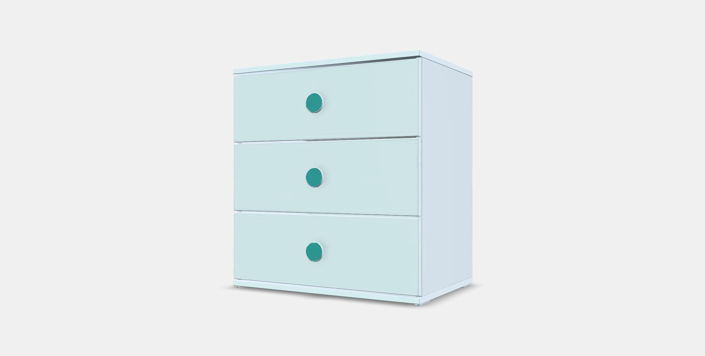 GODISHUS Chest of 3 drawers Low-poly 3D model_12