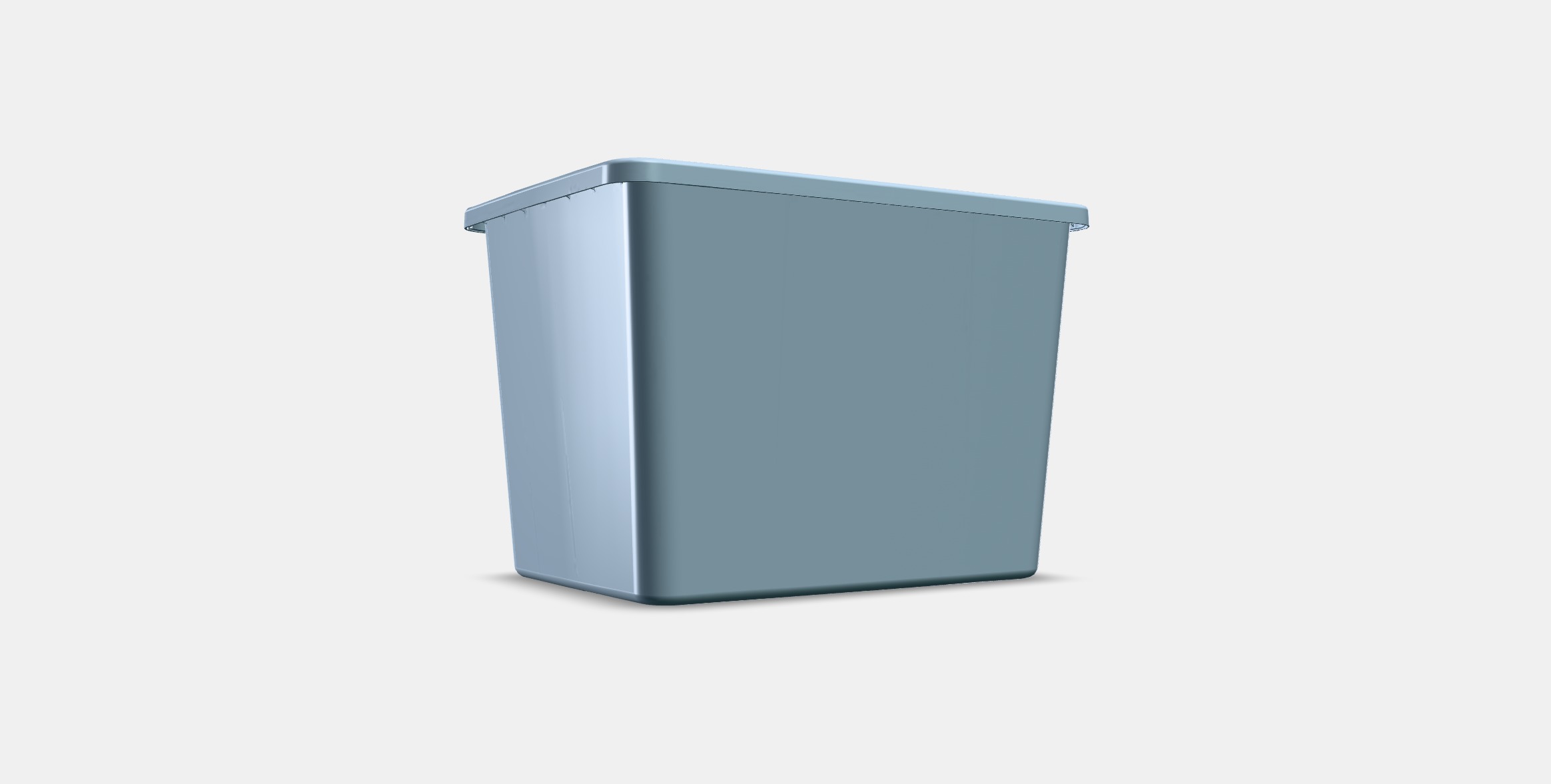 RYKTA Storage box with lid Low-poly 3D model_3