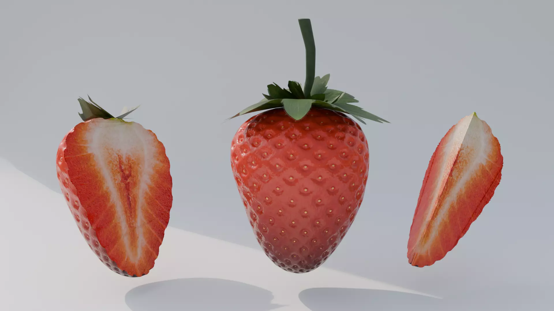 3D Strawberry Model - Blender 3D model