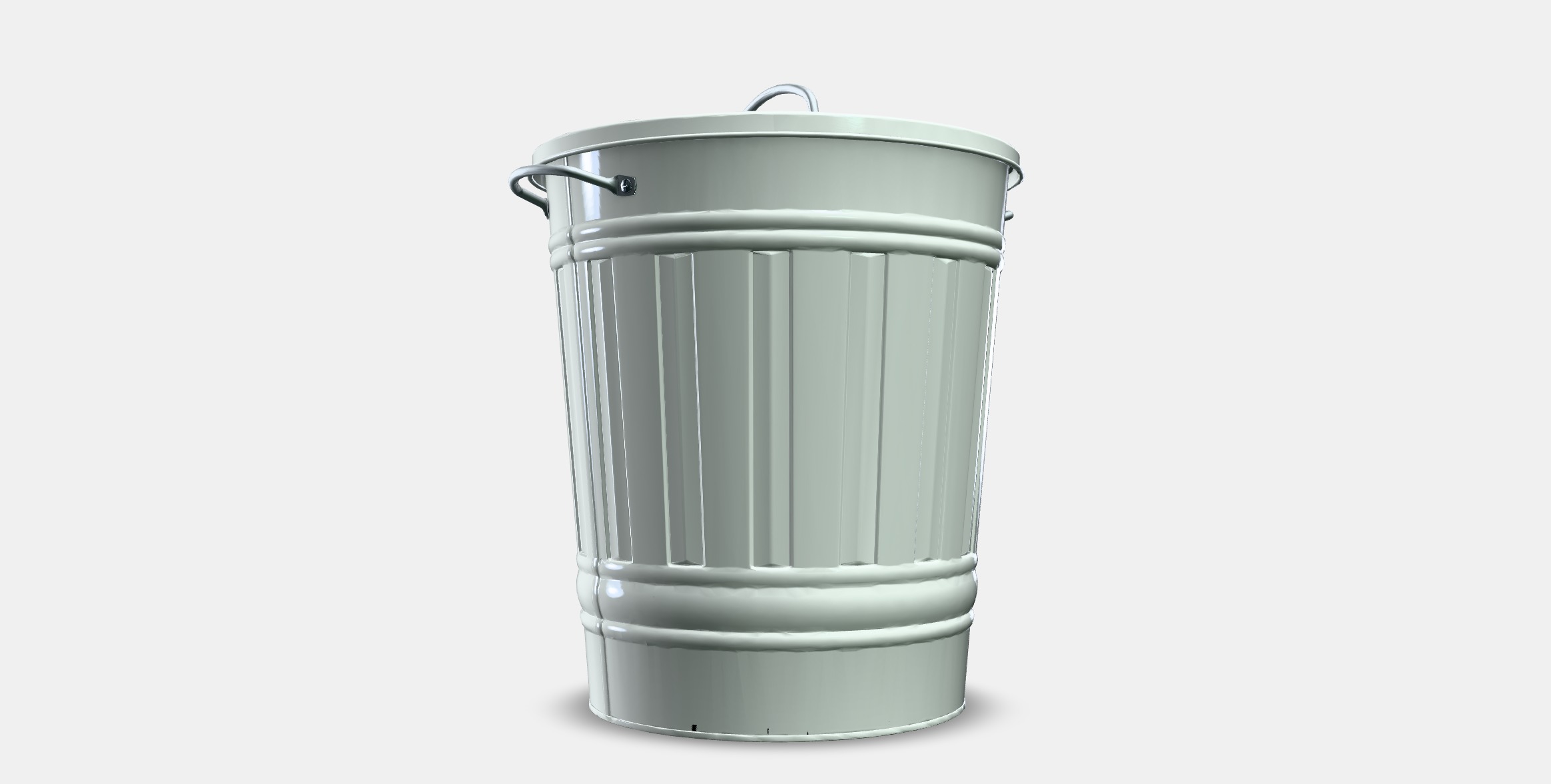 KNODD Bin with lid 2 Low-poly 3D model_3